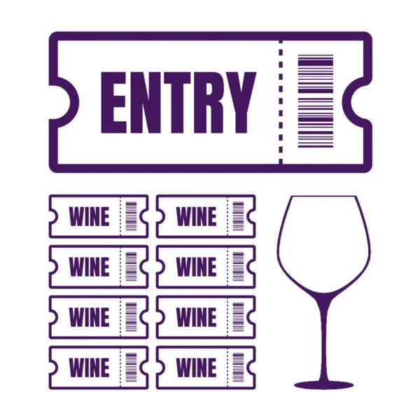 Entry Fee + 8 Wine Tasting Tickets + Glass